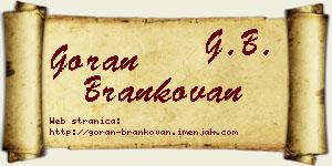Goran Brankovan vizit kartica